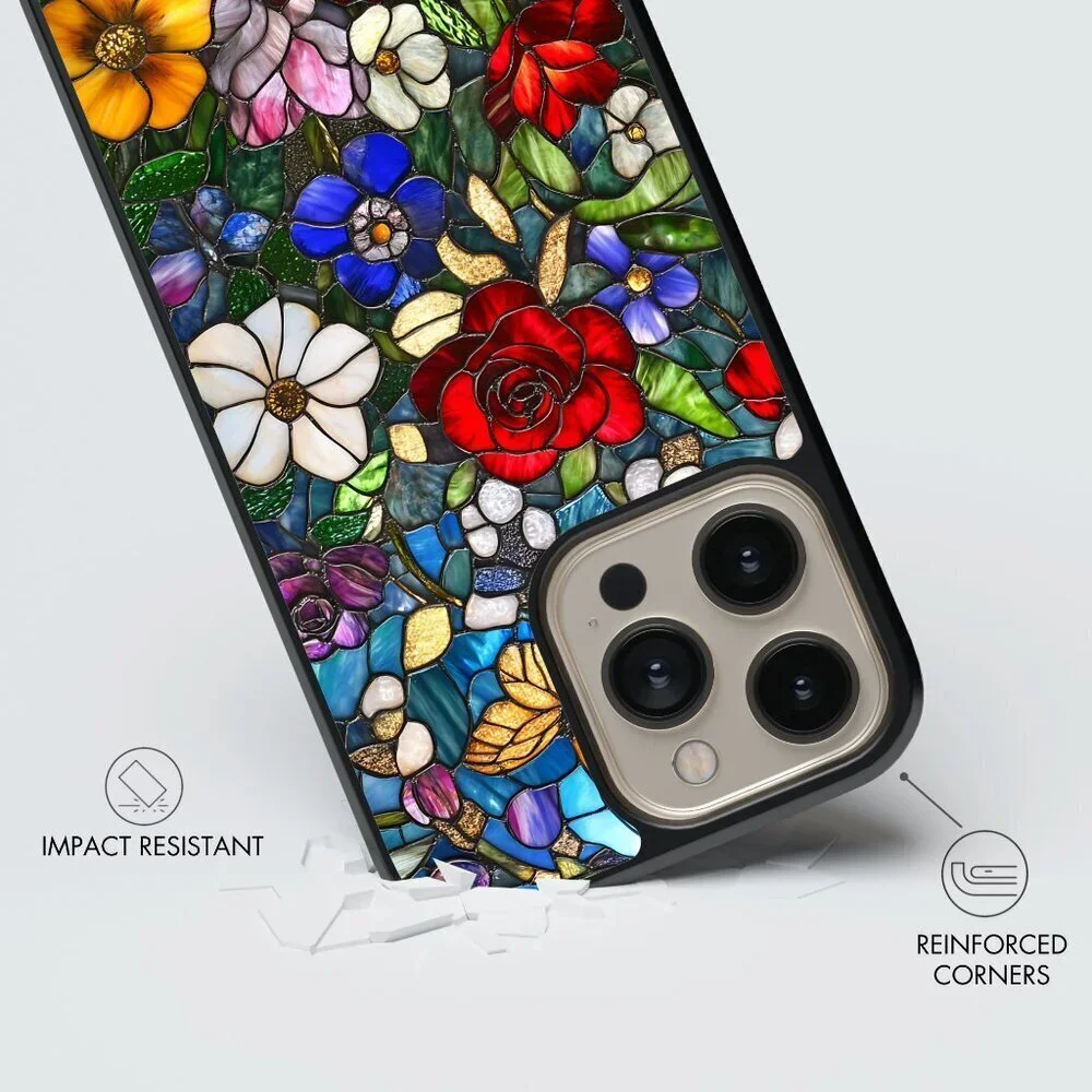 Floral Phone Cover – iPhone 17, 17 Pro, 16, Galaxy S26, S25, S26 Ultra, Pixel 9
